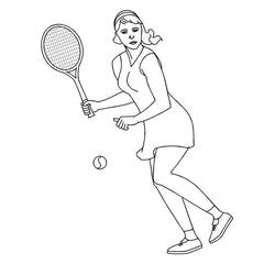 Dessin à colorier: Tennis (Sports) #173805 - Coloriages à Imprimer Gratuits