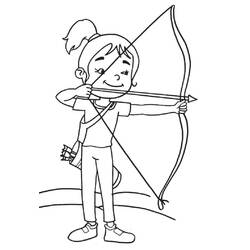 Dessin à colorier: Tir à l’arc (Sports) #173819 - Coloriages à Imprimer Gratuits
