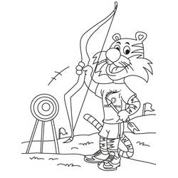 Dessin à colorier: Tir à l’arc (Sports) #173820 - Coloriages à Imprimer Gratuits