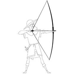 Dessin à colorier: Tir à l’arc (Sports) #173840 - Coloriages à Imprimer Gratuits