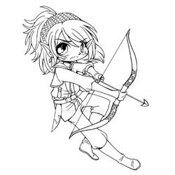 Dessin à colorier: Tir à l’arc (Sports) #173855 - Coloriages à Imprimer Gratuits