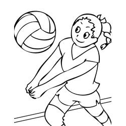 Dessin à colorier: Volley-ball (Sports) #176986 - Coloriages à Imprimer Gratuits