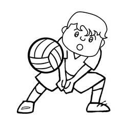 Dessin à colorier: Volley-ball (Sports) #176989 - Coloriages à Imprimer Gratuits