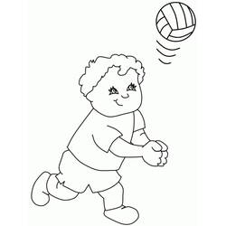Dessin à colorier: Volley-ball (Sports) #176994 - Coloriages à Imprimer Gratuits
