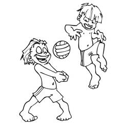 Dessin à colorier: Volley-ball (Sports) #176995 - Coloriages à Imprimer Gratuits