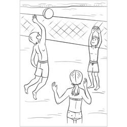 Dessin à colorier: Volley-ball (Sports) #177001 - Coloriages à Imprimer Gratuits