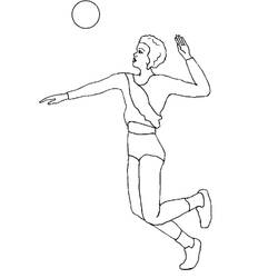 Dessin à colorier: Volley-ball (Sports) #177008 - Coloriages à Imprimer Gratuits