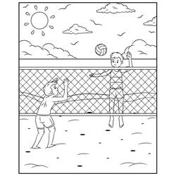Dessin à colorier: Volley-ball (Sports) #218835 - Coloriages à Imprimer Gratuits
