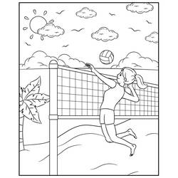 Dessin à colorier: Volley-ball (Sports) #218837 - Coloriages à Imprimer Gratuits