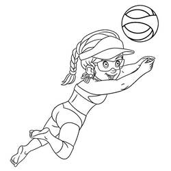 Dessin à colorier: Volley-ball (Sports) #218847 - Coloriages à Imprimer Gratuits