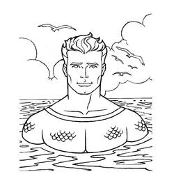 Coloriage imprimable Aquaman (Super-héros et Super-vilains) #184395 à colorier gratuitement