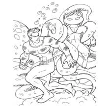 Dessin à colorier: Aquaman (Super-héros et Super-vilains) #85007 - Coloriages à Imprimer Gratuits