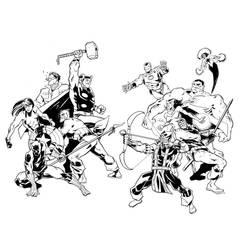 Dessin à colorier: Avengers (Super-héros et Super-vilains) #179222 - Coloriages à Imprimer Gratuits