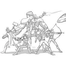 Dessin à colorier: Avengers (Super-héros et Super-vilains) #74038 - Coloriages à Imprimer Gratuits