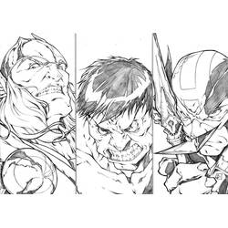 Dessin à colorier: Avengers (Super-héros et Super-vilains) #74197 - Coloriages à Imprimer Gratuits