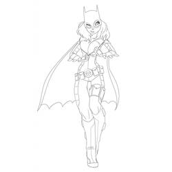 Dessin à colorier: Batgirl (Super-héros et Super-vilains) #205830 - Coloriages à Imprimer Gratuits