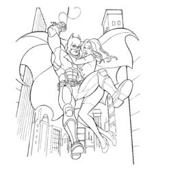 Coloriage à imprimer Batman (Super-héros et Super-vilains) #77002 pour enfants et adultes