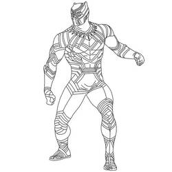 Dessin à colorier: Black Panther (Super-héros et Super-vilains) #176299 - Coloriages à Imprimer Gratuits
