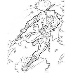 Dessin à colorier: Black Panther (Super-héros et Super-vilains) #176301 - Coloriages à Imprimer Gratuits
