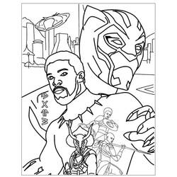 Dessin à colorier: Black Panther (Super-héros et Super-vilains) #176305 - Coloriages à Imprimer Gratuits