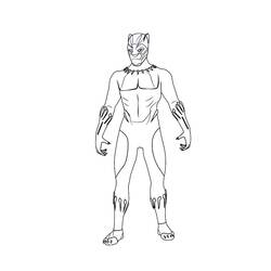 Dessin à colorier: Black Panther (Super-héros et Super-vilains) #176306 - Coloriages à Imprimer Gratuits