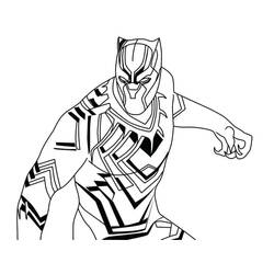 Dessin à colorier: Black Panther (Super-héros et Super-vilains) #176315 - Coloriages à Imprimer Gratuits