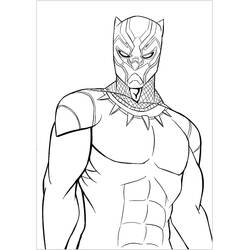 Dessin à colorier: Black Panther (Super-héros et Super-vilains) #176320 - Coloriages à Imprimer Gratuits