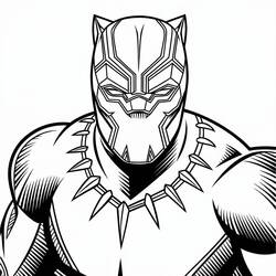 Dessin à colorier: Black Panther (Super-héros et Super-vilains) #219836 - Coloriages à Imprimer Gratuits