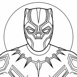 Dessin à colorier: Black Panther (Super-héros et Super-vilains) #219837 - Coloriages à Imprimer Gratuits