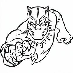 Dessin à colorier: Black Panther (Super-héros et Super-vilains) #219839 - Coloriages à Imprimer Gratuits