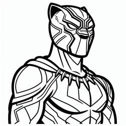 Dessin à colorier: Black Panther (Super-héros et Super-vilains) #219841 - Coloriages à Imprimer Gratuits