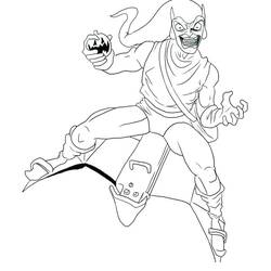 Dessin à colorier: Bouffon Vert (Super-héros et Super-vilains) #214041 - Coloriages à Imprimer Gratuits