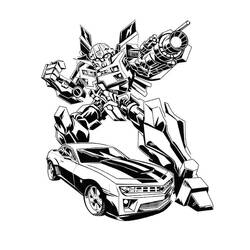 Dessin à colorier: Bumblebee (Super-héros et Super-vilains) #185129 - Coloriages à Imprimer Gratuits