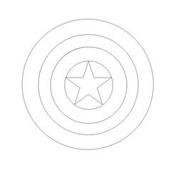 Coloriage Captain America (Super-héros et Super-vilains) #172989 à imprimer et colorier