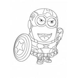 Dessin Captain America (Super-héros et Super-vilains) #172997 à colorier pour petits et grands