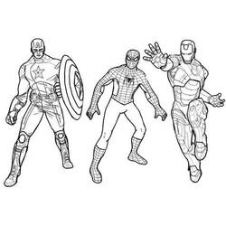Coloriage Captain America (Super-héros et Super-vilains) #173016, dessin gratuit prêt à imprimer