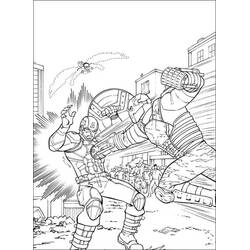 Coloriage Captain America (Super-héros et Super-vilains) #173041 à imprimer et colorier