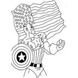 Coloriage à imprimer Captain America (Super-héros et Super-vilains) #173058 pour enfants et adultes