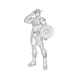 Dessin à colorier: Captain America (Super-héros et Super-vilains) #76648 - Coloriages à Imprimer Gratuits
