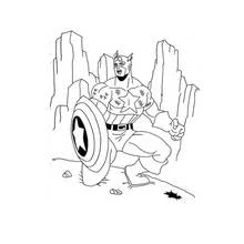 Coloriage Captain America (Super-héros et Super-vilains) #76701 à imprimer et colorier
