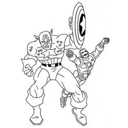 Dessin à colorier: Captain America (Super-héros et Super-vilains) #76733 - Coloriages à Imprimer Gratuits