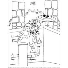 Coloriage Captain America (Super-héros et Super-vilains) #76740 à imprimer et colorier
