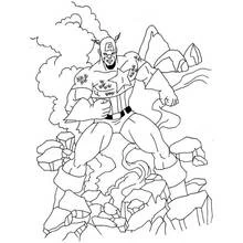 Coloriage Captain America (Super-héros et Super-vilains) #76763 à imprimer et colorier