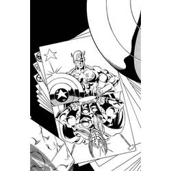 Coloriage Captain America (Super-héros et Super-vilains) #76768 à imprimer et colorier