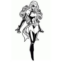 Dessin à colorier: Captain Marvel (Super-héros et Super-vilains) #200048 - Coloriages à Imprimer Gratuits