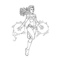 Dessin à colorier: Captain Marvel (Super-héros et Super-vilains) #200051 - Coloriages à Imprimer Gratuits