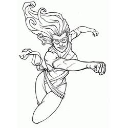Dessin à colorier: Captain Marvel (Super-héros et Super-vilains) #200052 - Coloriages à Imprimer Gratuits