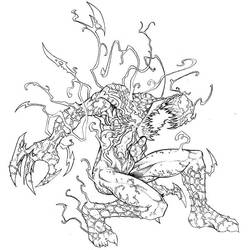 Dessin à colorier: Carnage (Super-héros et Super-vilains) #209390 - Coloriages à Imprimer Gratuits