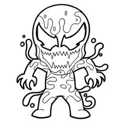 Dessin à colorier: Carnage (Super-héros et Super-vilains) #209393 - Coloriages à Imprimer Gratuits