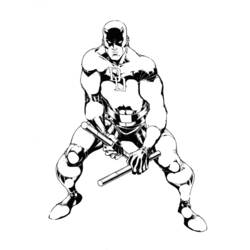 Dessin à colorier: Daredevil (Super-héros et Super-vilains) #78207 - Coloriages à Imprimer Gratuits